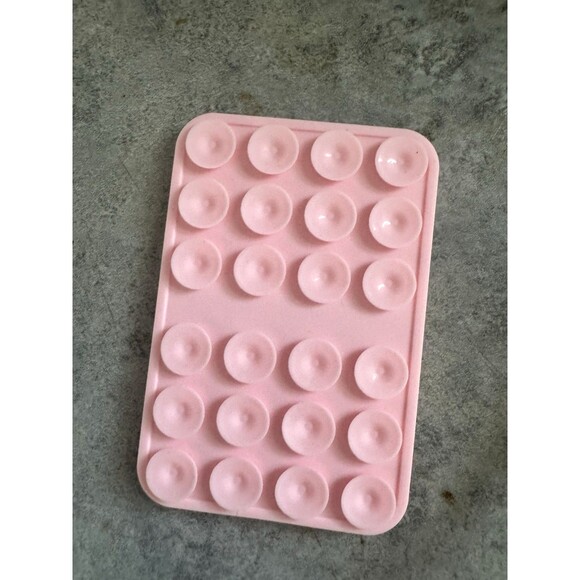 Silicone Suction Cup Phone Case Mount Double Sided, Double-Sided, Light Pink - Picture 1 of 12